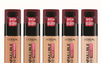 מותג האיפור הבינלאומי L’ORÈAL PARIS מרחיב את סדרת האיפור העמיד אינפליבל ומשיק: מייק אפ עמיד עד 24 שעות! עם מקדם הגנה 25SPF ב-5 גוונים להתאמה מושלמת, למראה אחיד בגימור טבעי ותחושת קלילות ורעננות לעור!