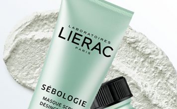 מותג טיפוח הפרימיום ליראק פריז משיק מסיכת פילינג חימר טיפולית מסדרת סבולוג'י