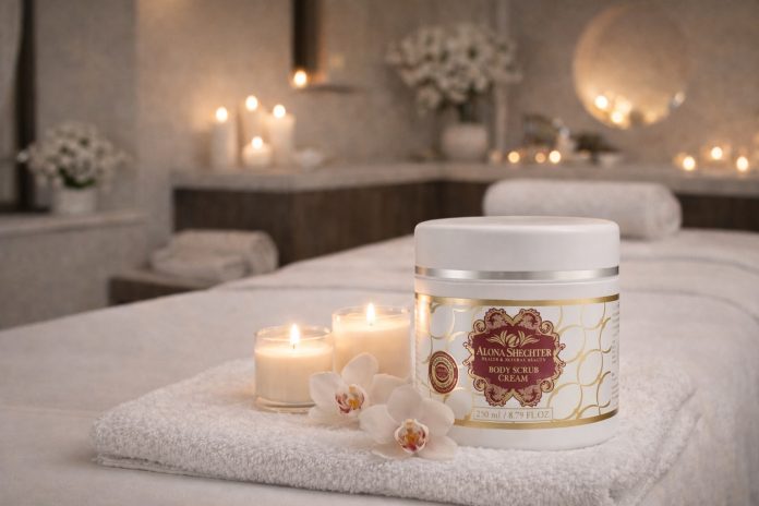 פילינג גוף עם גרעינים טבעיים ודונג דבורים מבית אלונה שכטר, 129 שח, להשיג באתר המותג www.alonashechter.co.il, אורי גרון .